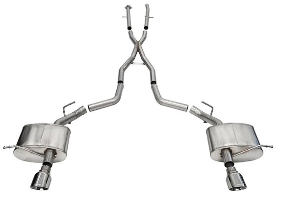 Corsa Xtreme Exhaust Kit Polished Tips 11-23 Dodge Durango 5.7L - Click Image to Close